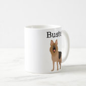 Schattigee Duitse herder gepersonaliseerd geschenk Koffiemok (Voorkant rechts)