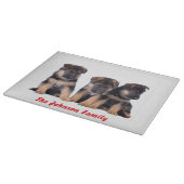 Schattigee Duitse herder Puppies gepersonaliseerd Snijplank (Hoek)