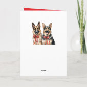 Schattigee Duitse Herder Puppy Dog Vrolijk Kerstfe Kaart (Achterkant)