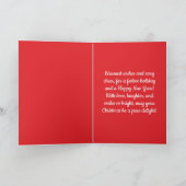 Schattigee Duitse Herder Puppy Dog Vrolijk Kerstfe Kaart (Binnen)