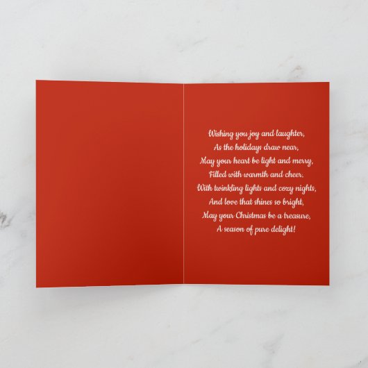 Schattigee Duitse Herder Puppy Dog Vrolijk Kerstfe Kaart (Binnen)