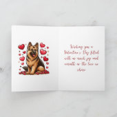 Schattigee Duitse herdershond Happy Valentijnsdag Feestdagen Kaart (Binnen)