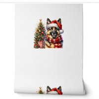 Schattigee Duitse herdershond Santa Hat Kerstboom