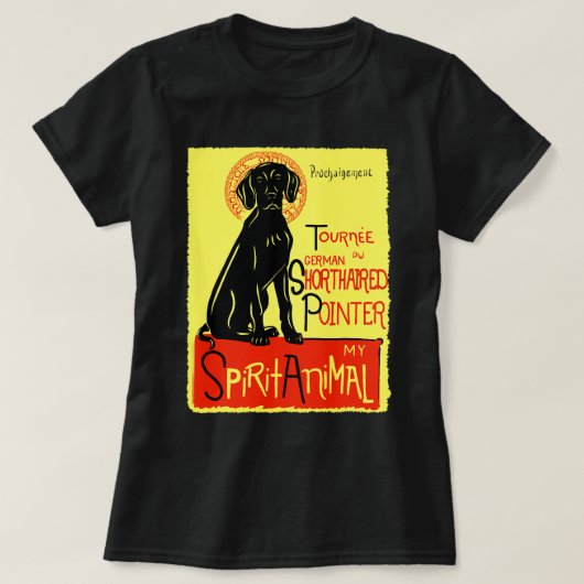 Schattigee Duitse Kortharige Pointer Dog Art Duits T-shirt (Design voorkant)