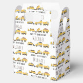 Schattigee Dump Trucks Bouwwagens Aangepaste naam Bedankdoosjes (Geopend)