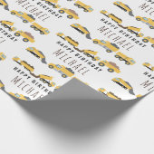 Schattigee Dump Trucks Bouwwagens Aangepaste naam Cadeaupapier (Hoek)