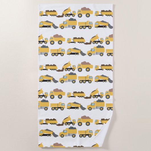 Schattigee Dump Trucks Bouwwagens Jongens Strandlaken (Voorkant)