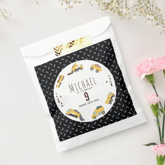 Schattigee Dump Trucks Bouwwagens Verjaardag Bedankzakje (Gezegeld)