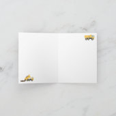 Schattigee Dump Trucks Bouwwagens Verjaardag Kaart (Binnen)