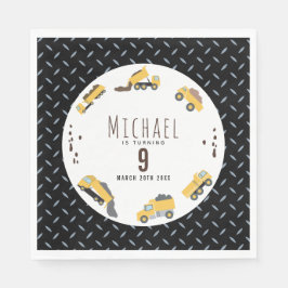 Schattigee Dump Trucks Bouwwagens Verjaardag Servet