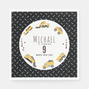 Schattigee Dump Trucks Bouwwagens Verjaardag Servet