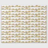 Schattigee dump vrachtwagens constructie vrachtwag cadeaupapier (Vlak)