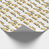 Schattigee dump vrachtwagens constructie vrachtwag cadeaupapier (Hoek)