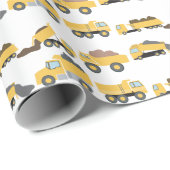 Schattigee dump vrachtwagens constructie vrachtwag cadeaupapier (Rol Hoek)