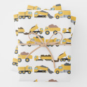 Schattigee dump vrachtwagens constructie vrachtwag inpakpapier vel (In situ)