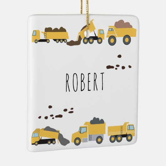 Schattigee dump vrachtwagens constructie vrachtwag keramisch ornament (Rechts)