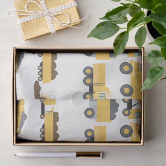 Schattigee dump vrachtwagens constructie vrachtwag tissuepapier (Geschenk)