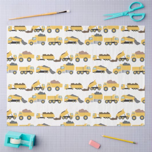 Schattigee dump vrachtwagens constructie vrachtwag tissuepapier (Craft)