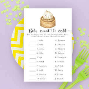 Schattigee dumpling Baby rond de wereld spel