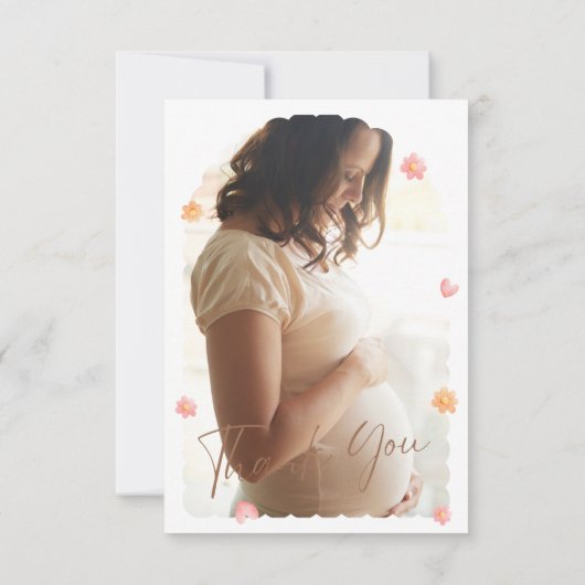 Schattigee Dumpling Baby shower Foto Dank u kaart (Achterkant)