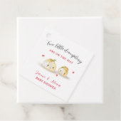 Schattigee Dumpling Mushroom Twin Baby shower Bedankjes Labels (In situ)