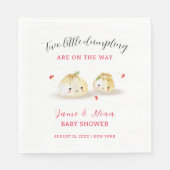 Schattigee Dumpling Mushroom Twin Baby shower Servet (Voorkant)