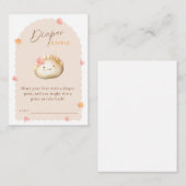 Schattigee Dumpling Roze Baby Meisje Douche Luier  Informatiekaartje (Voorkant / Achterkant)