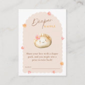 Schattigee Dumpling Roze Baby Meisje Douche Luier  Informatiekaartje (Voorkant)