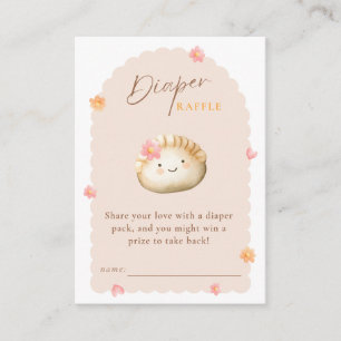 Schattigee Dumpling Roze Baby Meisje Douche Luier Informatiekaartje