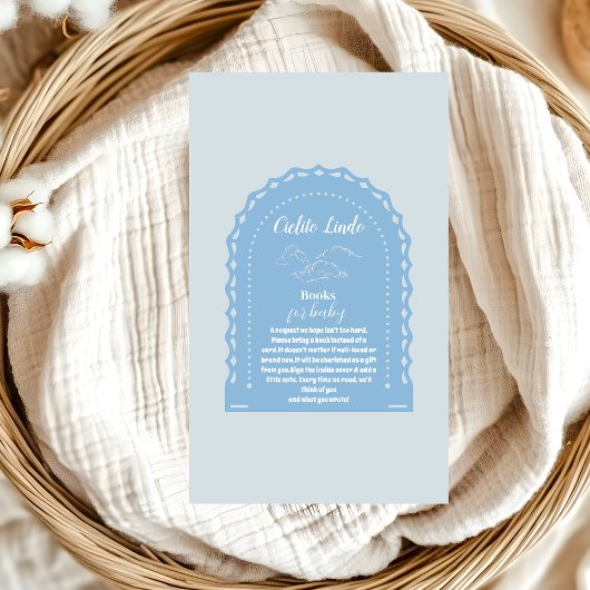 Schattigee Dusty Blue Cielito Lindo Boeken voor Ba Informatiekaartje