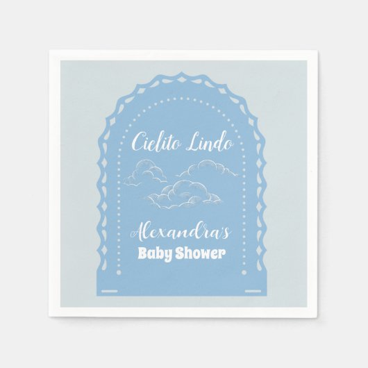 Schattigee Dusty Blue Cielito Lindo Servet (Voorkant)