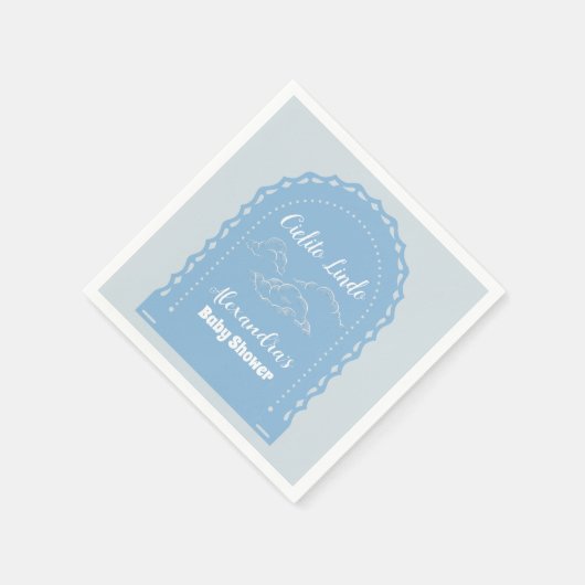 Schattigee Dusty Blue Cielito Lindo Servet (Hoek)