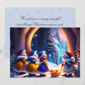 Schattigee dwergjes verwachten kerstavond feestdagenkaart (Voorkant / Achterkant)