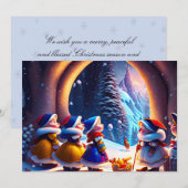 Schattigee dwergjes verwachten kerstavond feestdagenkaart (Voorkant / Achterkant)