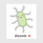 Schattigee E. coli bacterie - kawaii microbe Sticker (Vel)