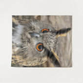 Schattigee Eagle Owl wildlife fotografie Wandkleed (Voorkant (horizontaal))