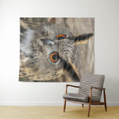 Schattigee Eagle Owl wildlife fotografie Wandkleed (In Situ (horizontaal))