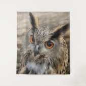 Schattigee Eagle Owl wildlife fotografie Wandkleed (Voorkant)