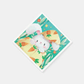 Schattigee Easter Bunny Waterverf | Papieren Serve Servet (Hoek)