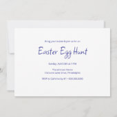 Schattigee easter bunny's egg hunt kaart (Achterkant)