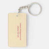 Schattigee Easter Eenhoorn Naam - Rechthoek Sleute Sleutelhanger (achterkant)
