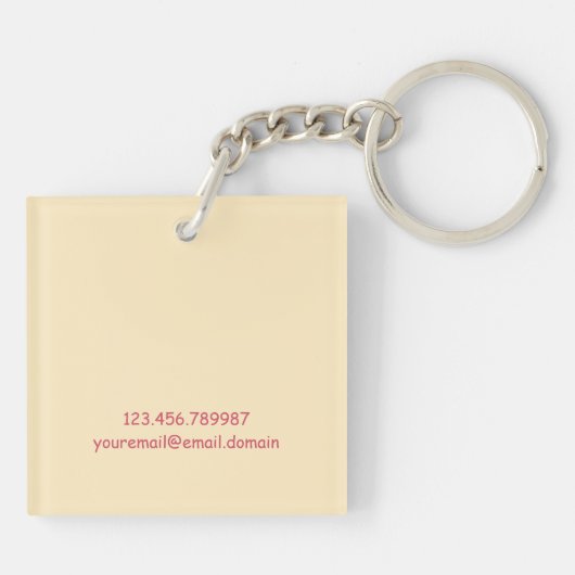 Schattigee Easter Eenhoorn  Sleutelhanger (Achterkant)