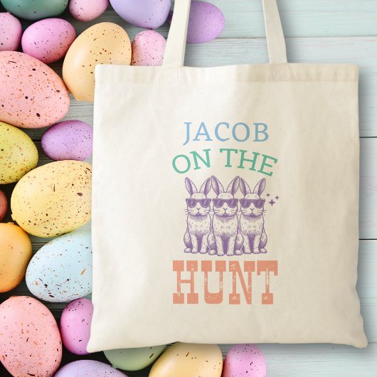 Schattigee Easter Egg Hunt Bag Persoonlijke naam v Tote Bag