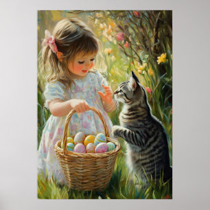 Schattigee Easter Egg Hunt met Kitten Poster