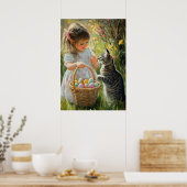 Schattigee Easter Egg Hunt met Kitten Poster (Keuken)