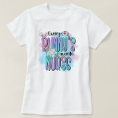 Schattigee Easter Nurse Waardering T-shirt (Design voorkant)