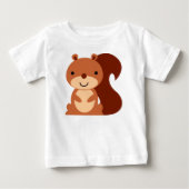 Schattigee eekhoorn Baby Shirt (Voorkant)