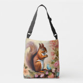 Schattigee eekhoorn boodschappentas crossbody tas (Voorkant)