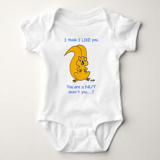 Schattigee Eekhoorn Cartoon Grappige Baby Kleding Romper (Voorkant)