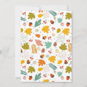 Schattigee eekhoorn eten noten verjaardagsuitnodig kaart (Achterkant)